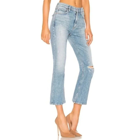 NWT Citizens of Humanity Demy Cropped High Rise Kick Flare Jeans Light Wash - Picture 3 of 15